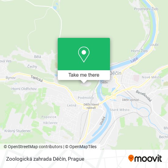 Zoologická zahrada Děčín map