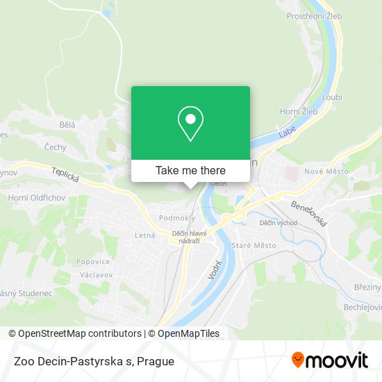 Карта Zoo Decin-Pastyrska s