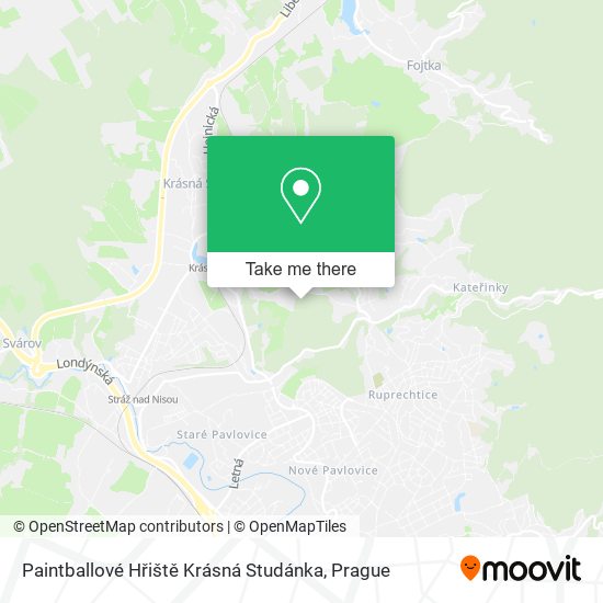 Paintballové Hřiště Krásná Studánka map