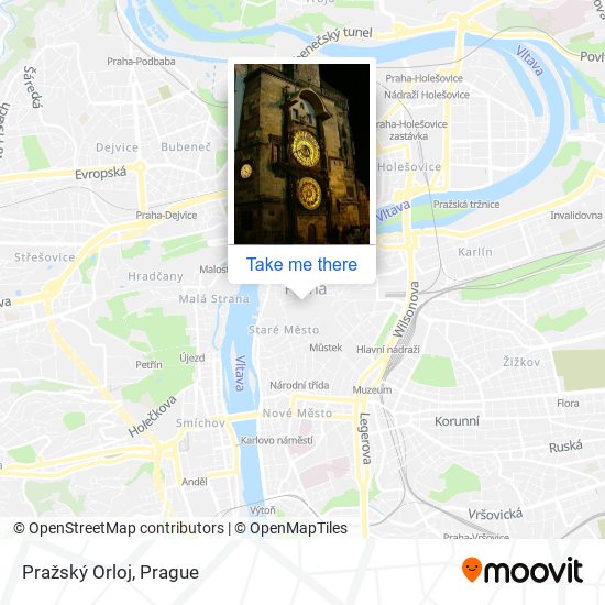 Pražský Orloj map