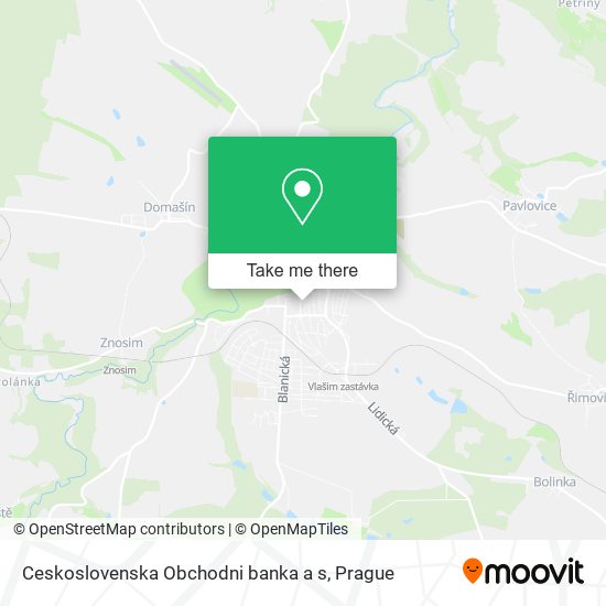 Ceskoslovenska Obchodni banka a s map