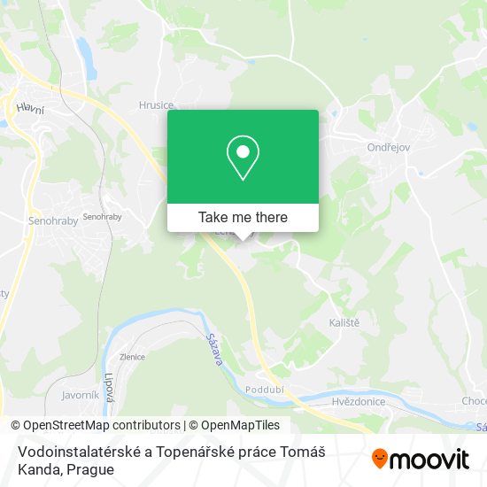 Vodoinstalatérské a Topenářské práce Tomáš Kanda map