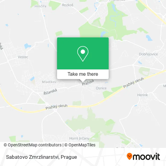 Карта Sabatovo Zmrzlinarstvi