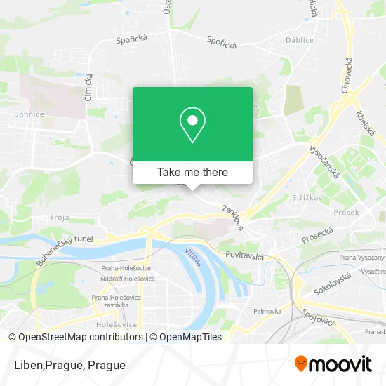 Карта Liben,Prague