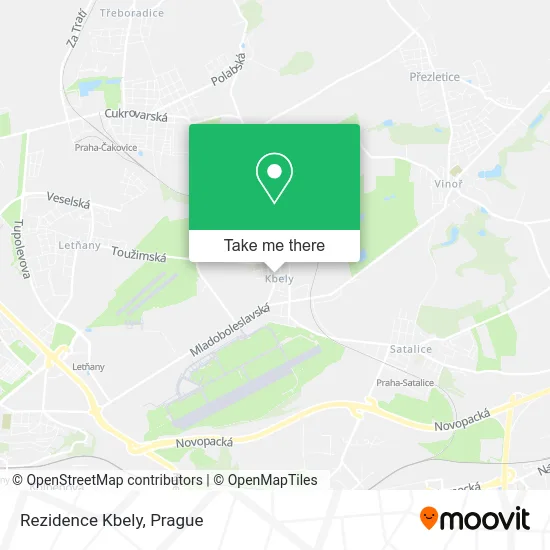 Карта Rezidence Kbely