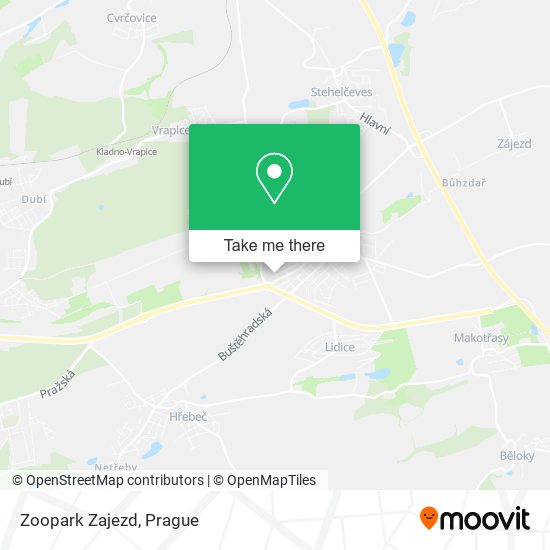 Zoopark Zajezd map