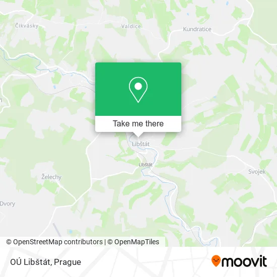 Карта OÚ Libštát