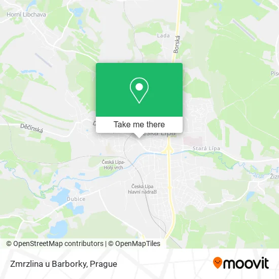 Карта Zmrzlina u Barborky
