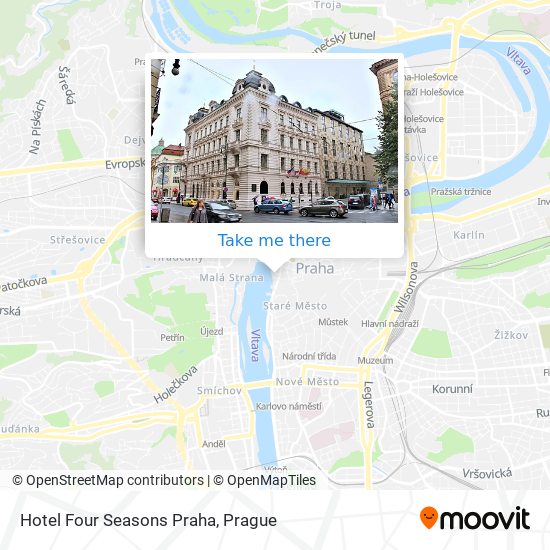 Карта Hotel Four Seasons Praha