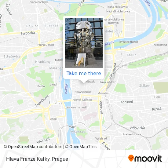 Карта Hlava Franze Kafky