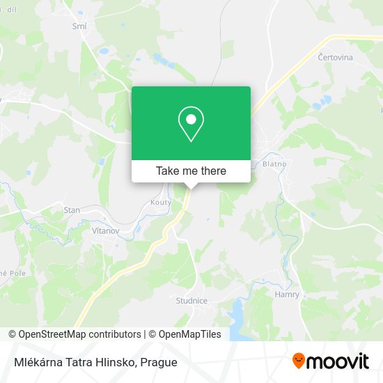 Mlékárna Tatra Hlinsko map
