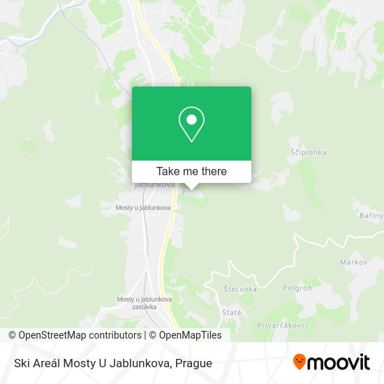 Карта Ski Areál Mosty U Jablunkova