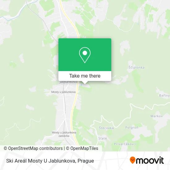 Карта Ski Areál Mosty U Jablunkova