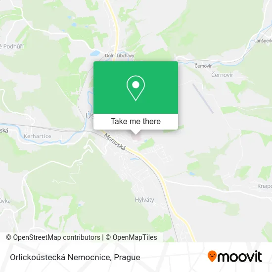 Карта Orlickoústecká Nemocnice