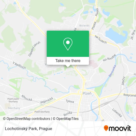 Lochotínský Park map