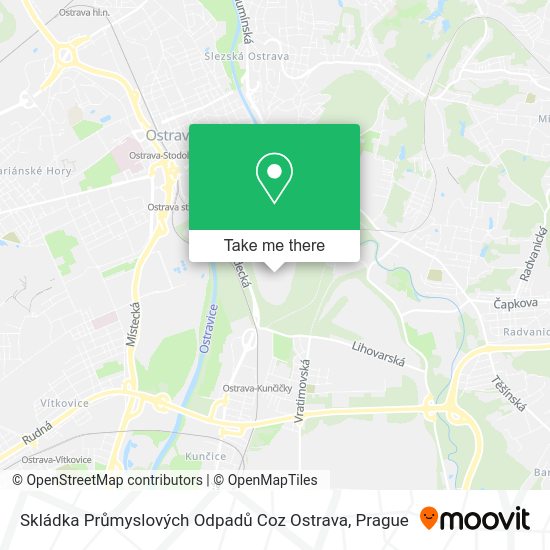 Skládka Průmyslových Odpadů Coz Ostrava map