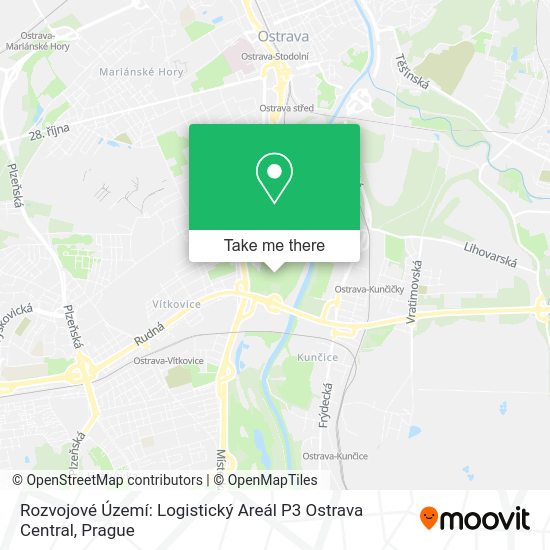 Rozvojové Území: Logistický Areál P3 Ostrava Central map