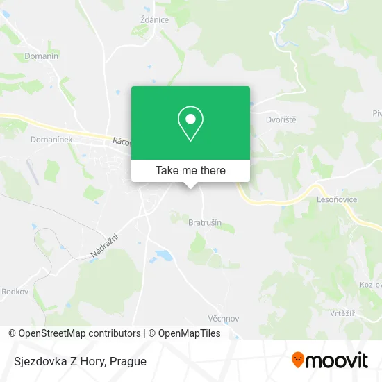 Карта Sjezdovka Z Hory