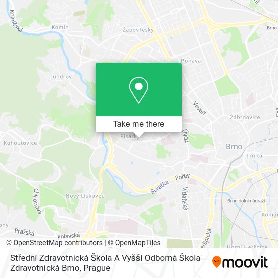 Střední Zdravotnická Škola A Vyšší Odborná Škola Zdravotnická Brno map