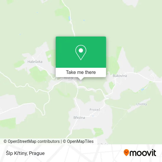 Карта Šlp Křtiny
