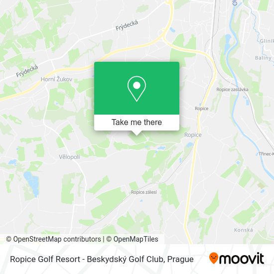 Ropice Golf Resort - Beskydský Golf Club map