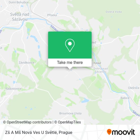 Zš A Mš Nová Ves U Světlé map