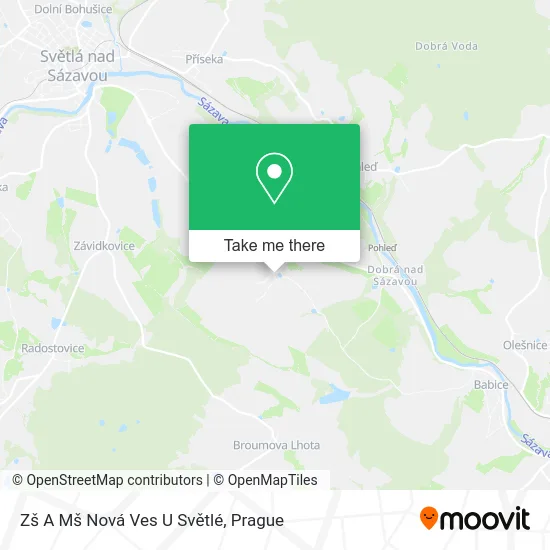 Карта Zš A Mš Nová Ves U Světlé