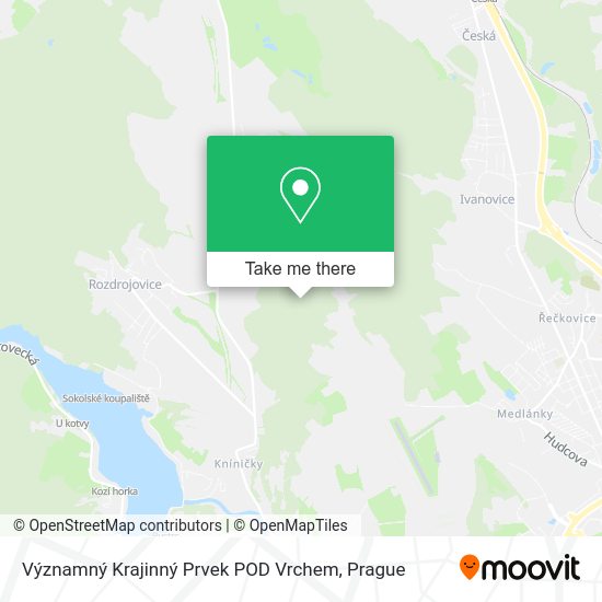 Významný Krajinný Prvek POD Vrchem map