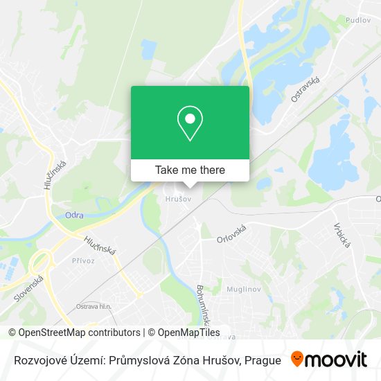 Rozvojové Území: Průmyslová Zóna Hrušov map