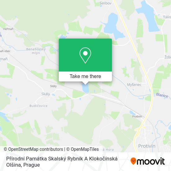 Přírodní Památka Skalský Rybník A Klokočínská Olšina map