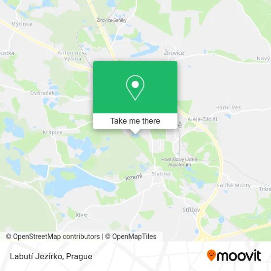 Labutí Jezírko map