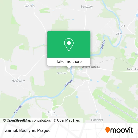 Карта Zámek Bechyně