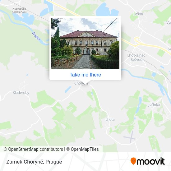 Zámek Choryně map
