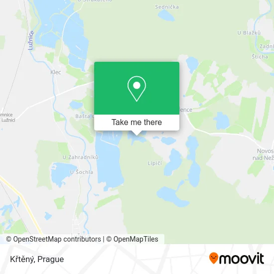 Křtěný map