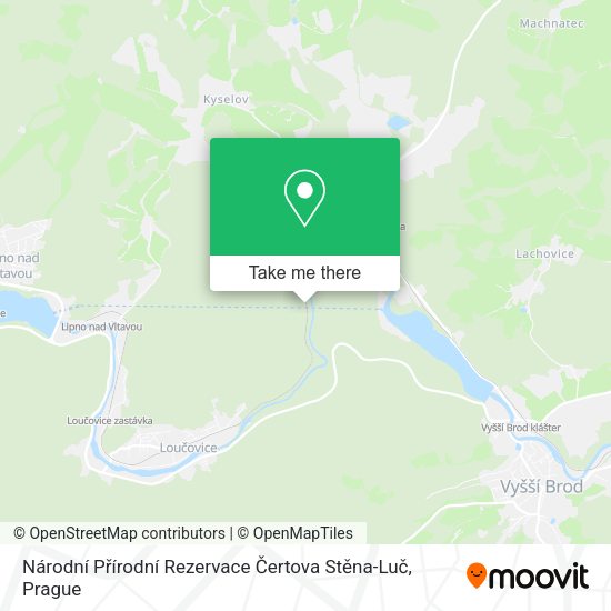 Národní Přírodní Rezervace Čertova Stěna-Luč map