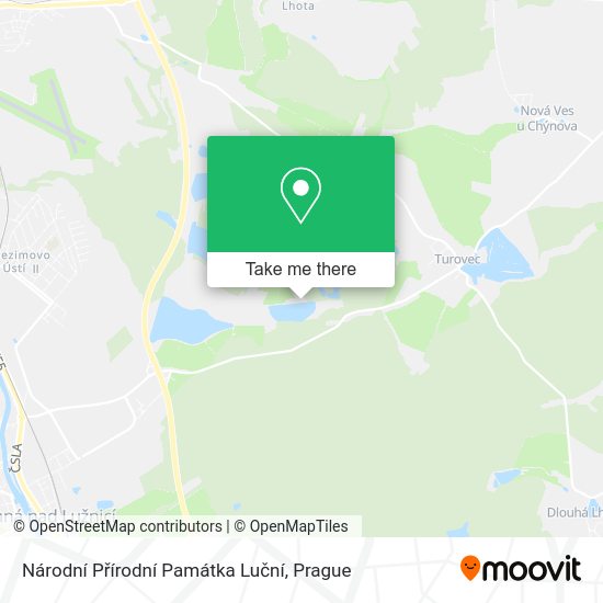 Národní Přírodní Památka Luční map