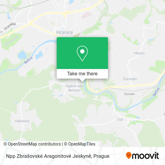 Npp Zbrašovské Aragonitové Jeskyně map