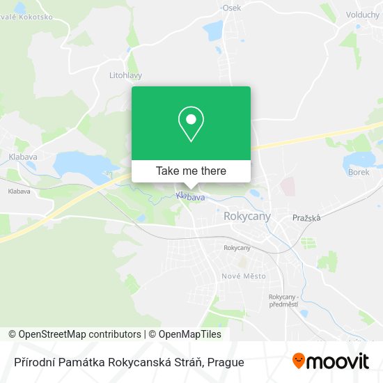 Přírodní Památka Rokycanská Stráň map
