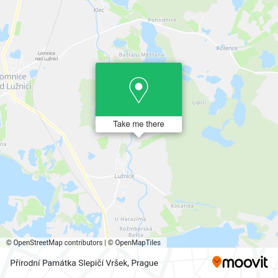Přírodní Památka Slepičí Vršek map