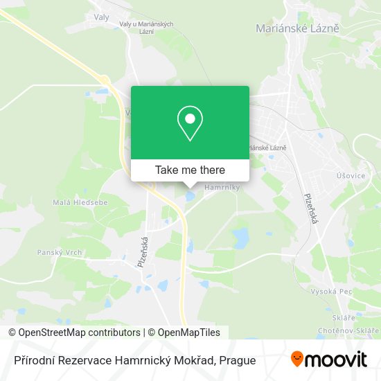 Přírodní Rezervace Hamrnický Mokřad map