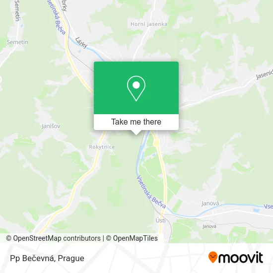 Карта Pp Bečevná