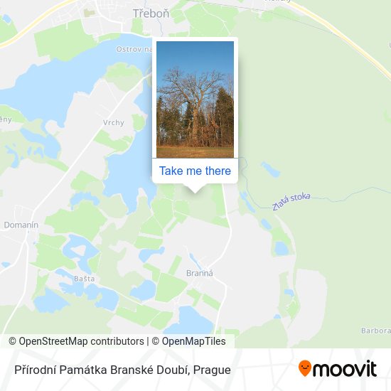 Přírodní Památka Branské Doubí map