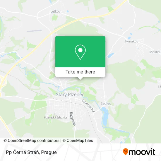 Карта Pp Černá Stráň