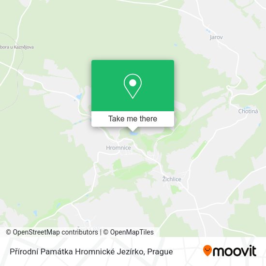 Přírodní Památka Hromnické Jezírko map