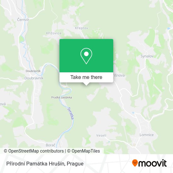 Přírodní Památka Hrušín map