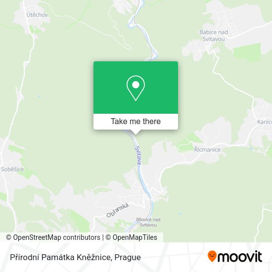 Přírodní Památka Kněžnice map