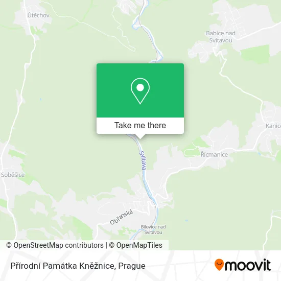 Přírodní Památka Kněžnice map