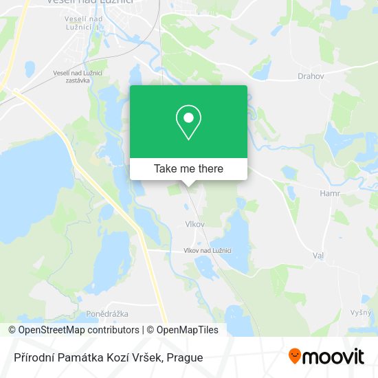 Přírodní Památka Kozí Vršek map
