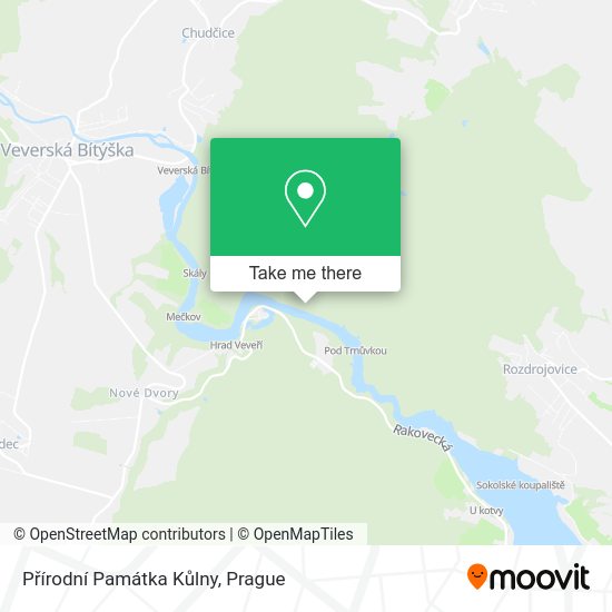 Přírodní Památka Kůlny map