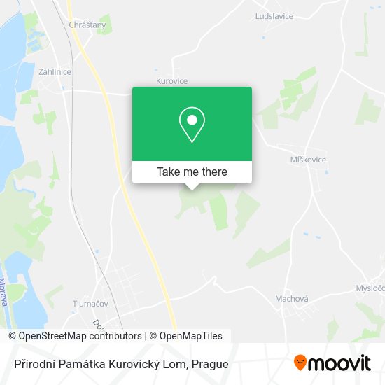 Přírodní Památka Kurovický Lom map